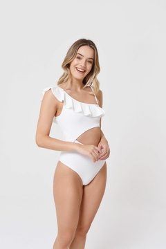 Entera semivedetina Night blanca texturada
