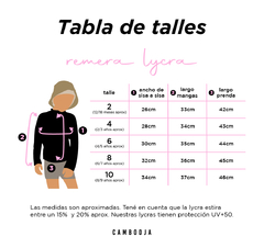 Remera lycra UV+50 Tota - comprar online