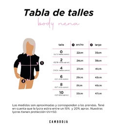 Body volados UV+50 Felinos - comprar online