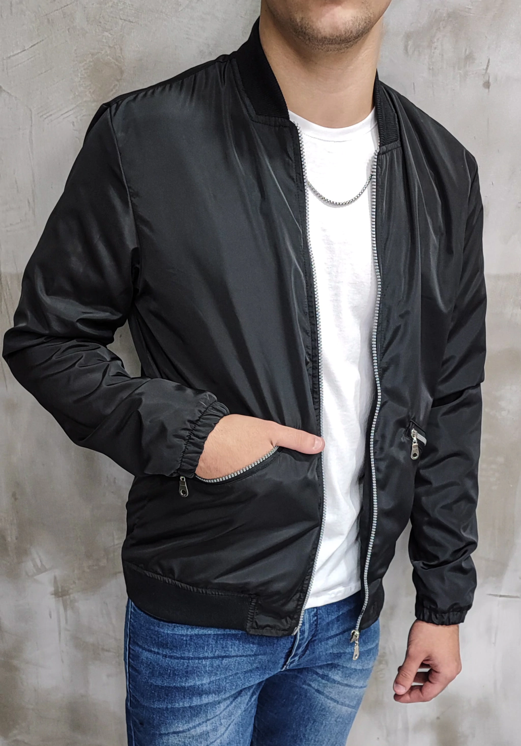 Campera Bomber Harbour Negra