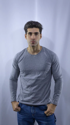 Camiseta Australia Manga Larga Gris - comprar online