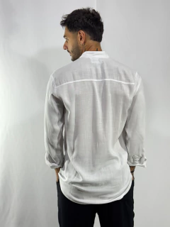 Camisa Kaluma Lino Mao - PLUMA BLANCA