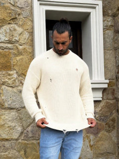 Sweater tejido Lumbo - PLUMA BLANCA
