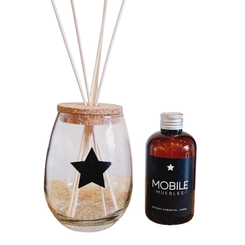 Vaso Bombé con tapa (para perfume difusor) - comprar online