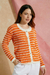 SET CARDIGAN OLI + MUSCULOSA LOU NARANJA Y CRUDO en internet