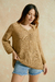 SWEATER CALADO YOKO CAMEL - tienda online