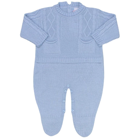 Macacão de Tricô Theo Azul