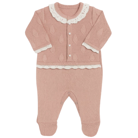 Macacão Tricô Mavie Rosê