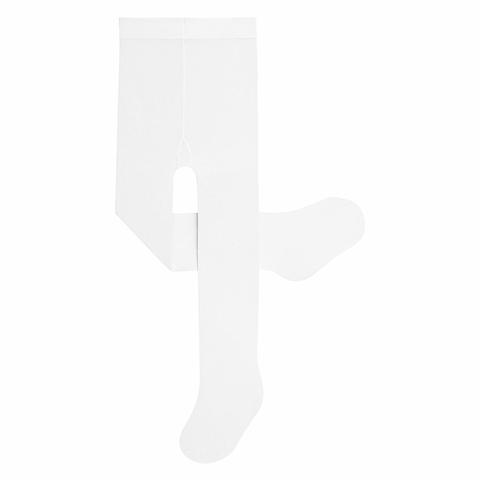 Meia Calça Poliamida Lisa Branca