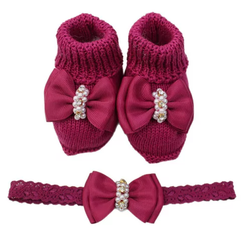 Kit Acessórios Laço Boneca Marsala