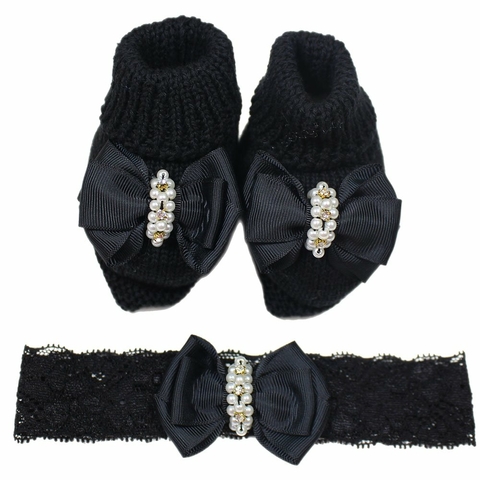 Kit Acessórios Laço Alice Preto