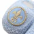 Sapatinho de Tricô Flor de Lis Azul - comprar online