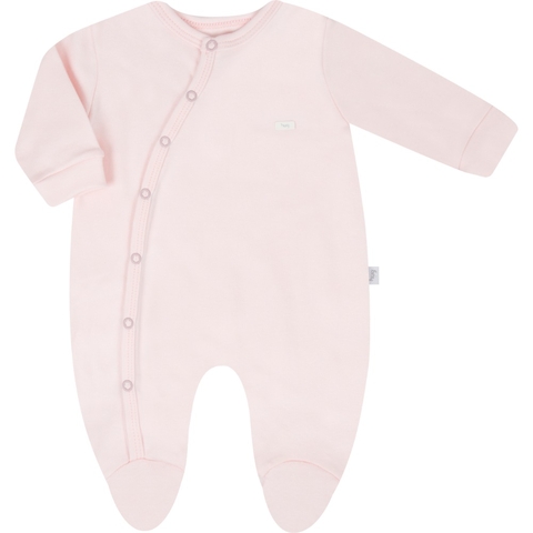 Macacão Suedine Abertura Lateral Básico Rosa