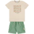 Conjunto Verão Camiseta Bege e Shorts Verde