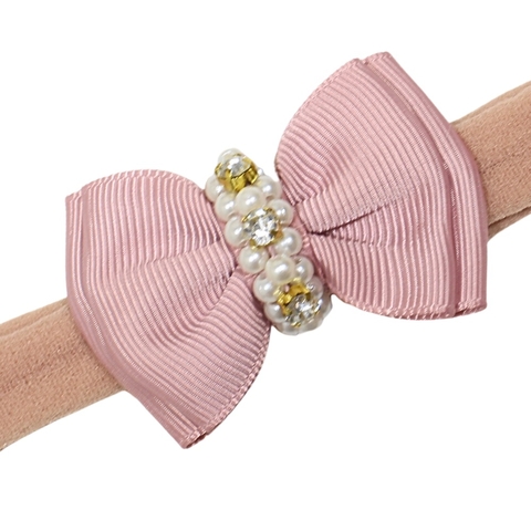 Faixa Meia de Seda Fina Laço Boneca Rosê