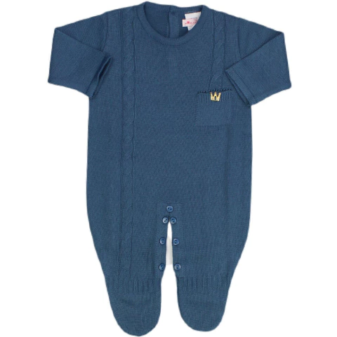 Macacão de Tricô Príncipe Azul Jeans