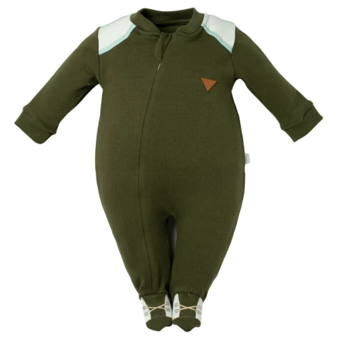 Macacão Zíper Suedine Camping Verde Escuro