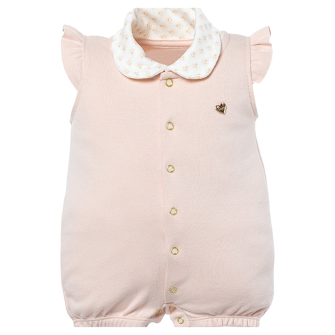 Macacão Curto Suedine Sonho Rosê Blush