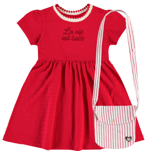 Vestido La Vie Vermelho com Bolsinha