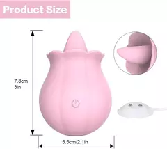 LICK ROSE ESTIMULADOR CLITORIANO LÍNGUA - Tantra Sex Shop