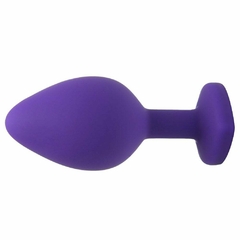 PLUG ANAL M CORAÇÃO EM SILICONE ROXO - comprar online