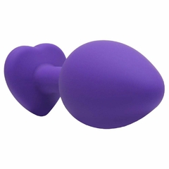 PLUG ANAL M CORAÇÃO EM SILICONE ROXO na internet
