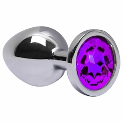 PLUG ANAL M EM METAL PEDRA ROXO