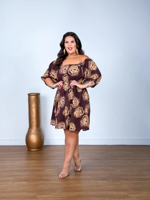 Vestido Le Monde Marrom