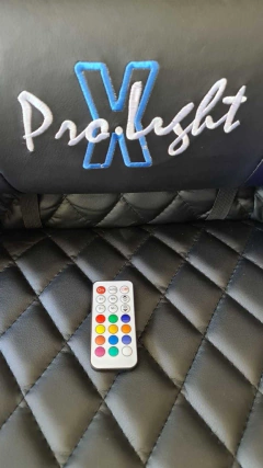 Imagen de SILLA GAMER DIABLO PRO LIGHT NEGRO LUCES LED