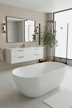 BAÑADERA MINIMALISTA HOESCH FOSTER CON GRIFERIA 170X75X58