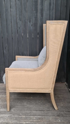 SILLON DE ROBLE Y ARPILLERA GRIS CLARO en internet