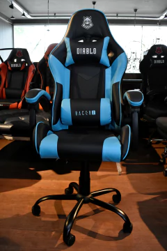 SILLA GAMER DIABLO RACER 2 CELESTE - tienda online