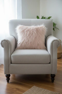 ALMOHADÓN ANGORA ROSA 45X45 CMS