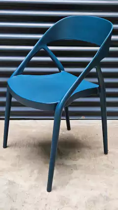 SILLA PLÁSTICA REFORZADA COLOR PETROLEO - comprar online