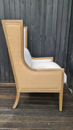 SILLON DE ROBLE Y ARPILLERA BEIGE - comprar online