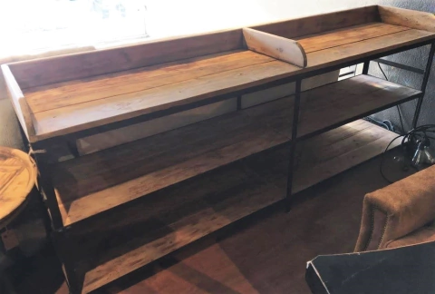 BIBLIOTECA BAJA DE HIERRO Y MADERA