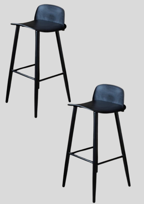 BANQUETA NERD BAR STOOL NEGRO X2 - comprar online