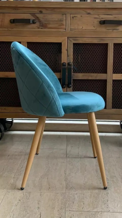 SILLA COAVAS VELVET PETROLEO x2 UNIDADES en internet