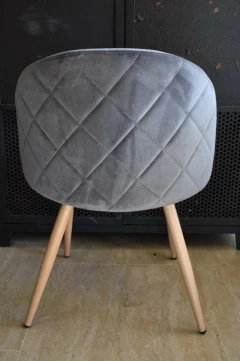 SILLA COAVA VELVET GRIS OSCURO x2 UNIDADES - JB Lacroux Restoration 
