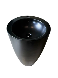 Imagen de BACHA CON PEDESTAL NEGRO MATE HOESCH FOSTER - 84*49*49