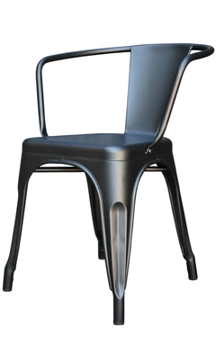 SILLA TOLIX CON APOYABRAZOS NEGRO MATE en internet