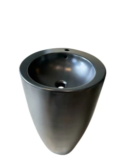 BACHA CON PEDESTAL NEGRO MATE HOESCH FOSTER - 84*49*49 - tienda online