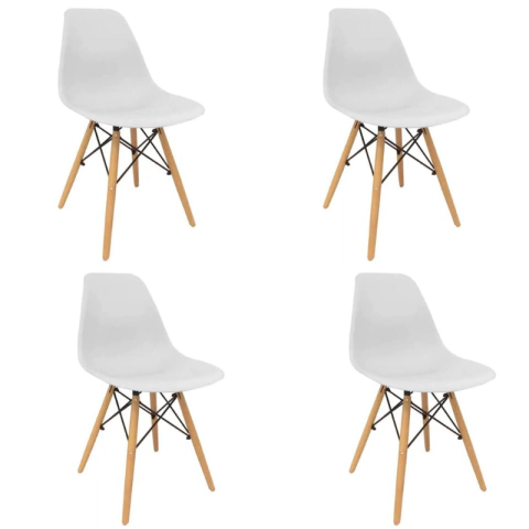 COMBO X 4 SILLAS EAMES BLANCO