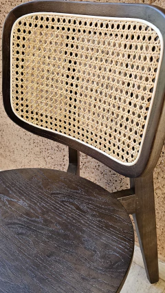 SILLA NÓRDICA EN MADERA DE OLMO CON ESTERILLADO CHOCOLATE - JB Lacroux Restoration 