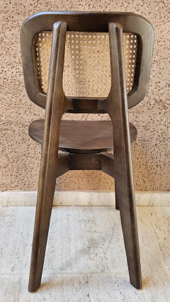 SILLA NÓRDICA EN MADERA DE OLMO CON ESTERILLADO CHOCOLATE - tienda online