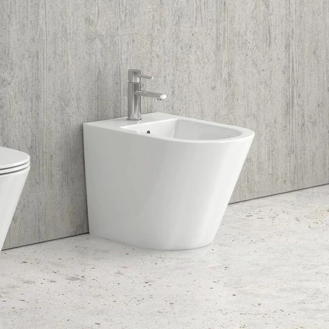Bidet Moderno Europeo Monocomando Hoesch Foster Blanco Mate - comprar online