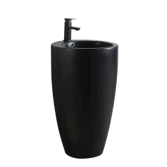 BACHA CON PEDESTAL NEGRO MATE HOESCH FOSTER - 84*49*49 - comprar online