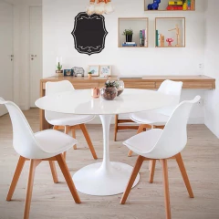 Combo tulip de mesa redonda+sillas