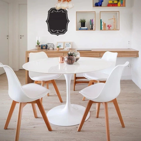 Combo tulip de mesa redonda+sillas