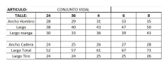 Conjunto Vidal - tienda online